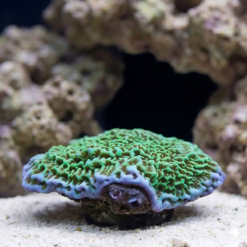 Montipora Coral: Purple Rim Plating - Aquacultured