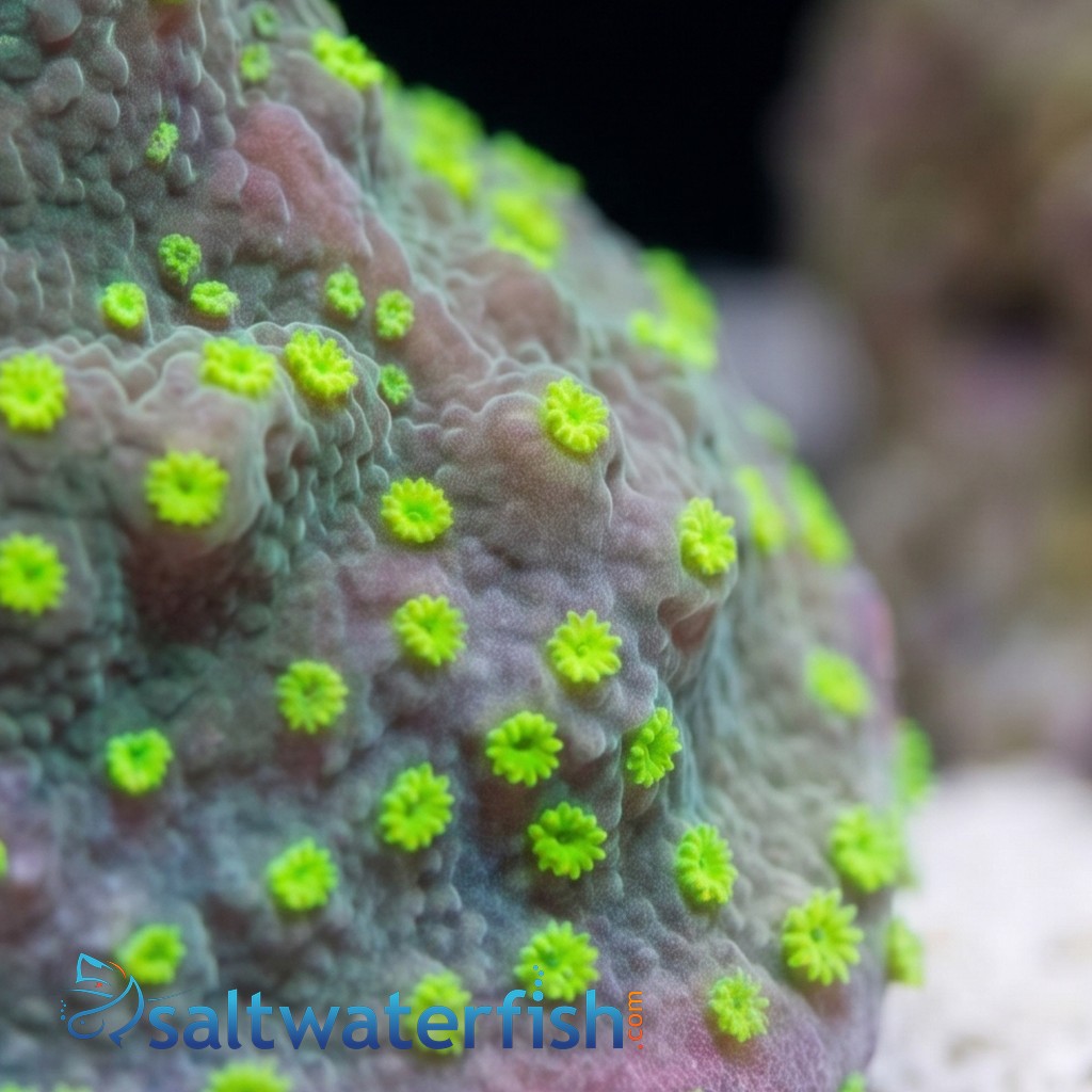 Encrusting Montipora: Street Lights  - Aquacultured