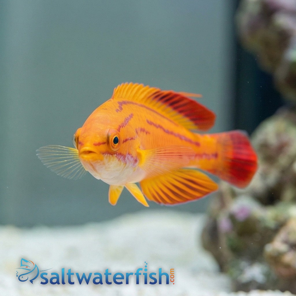 Red Tail Flasher Wrasse