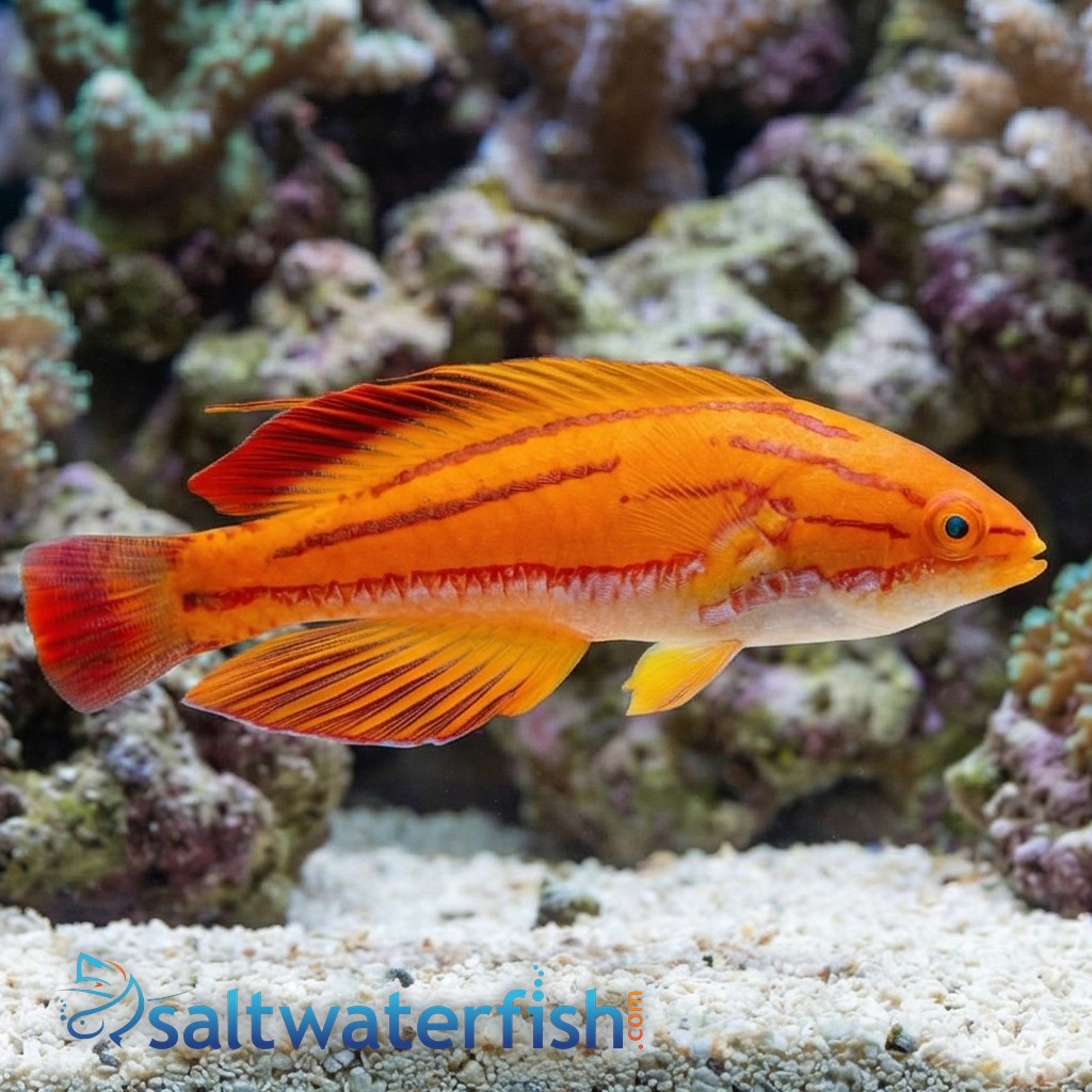 Red Tail Flasher Wrasse