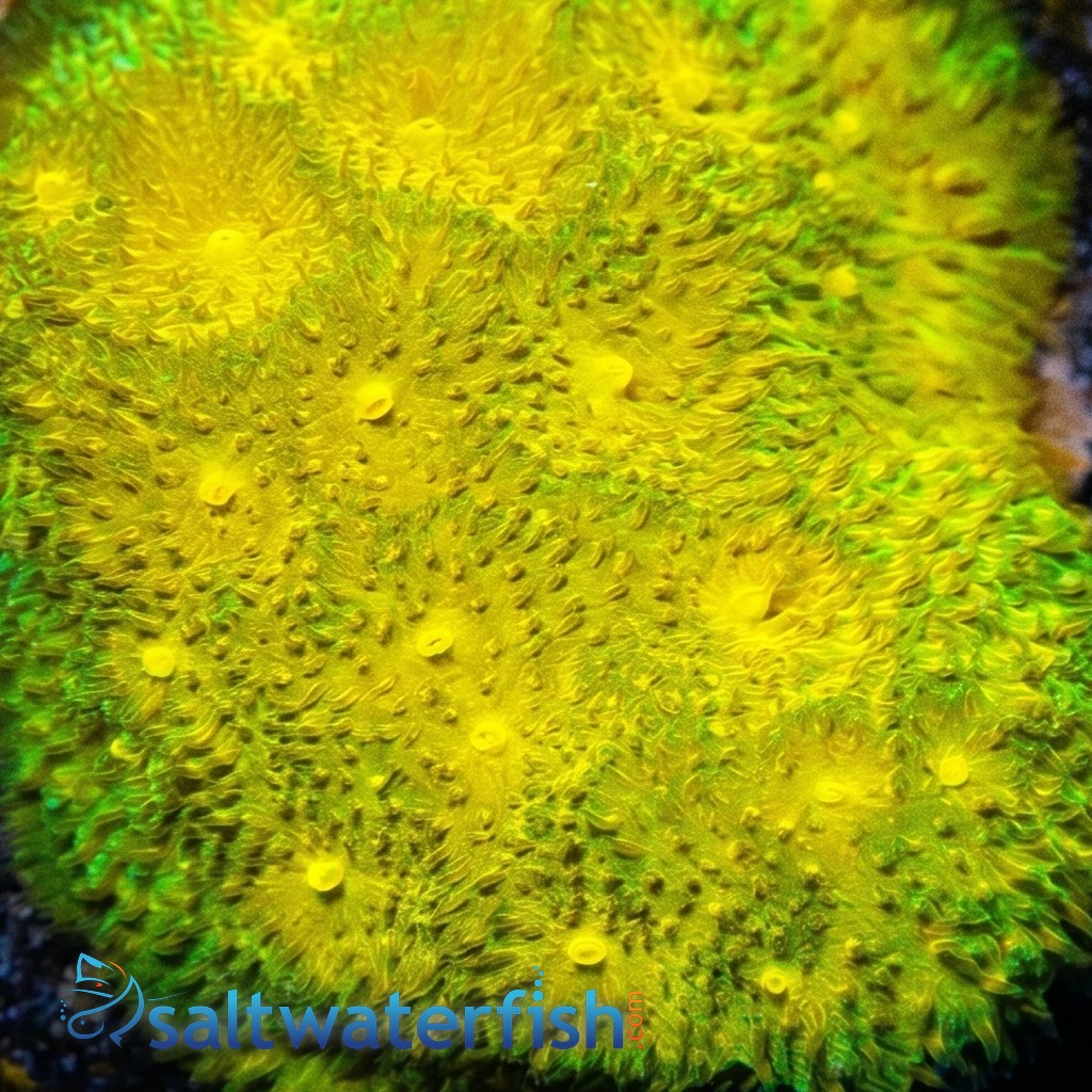 Psammocora Coral : Lemon Lime - Aquacultured