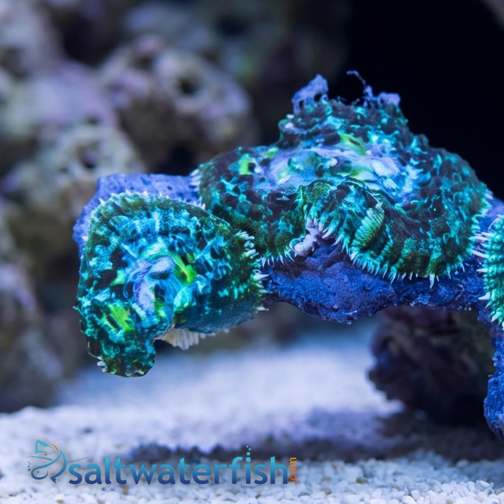 Bullseye Mushroom Coral Combo Rock - Aquacultured