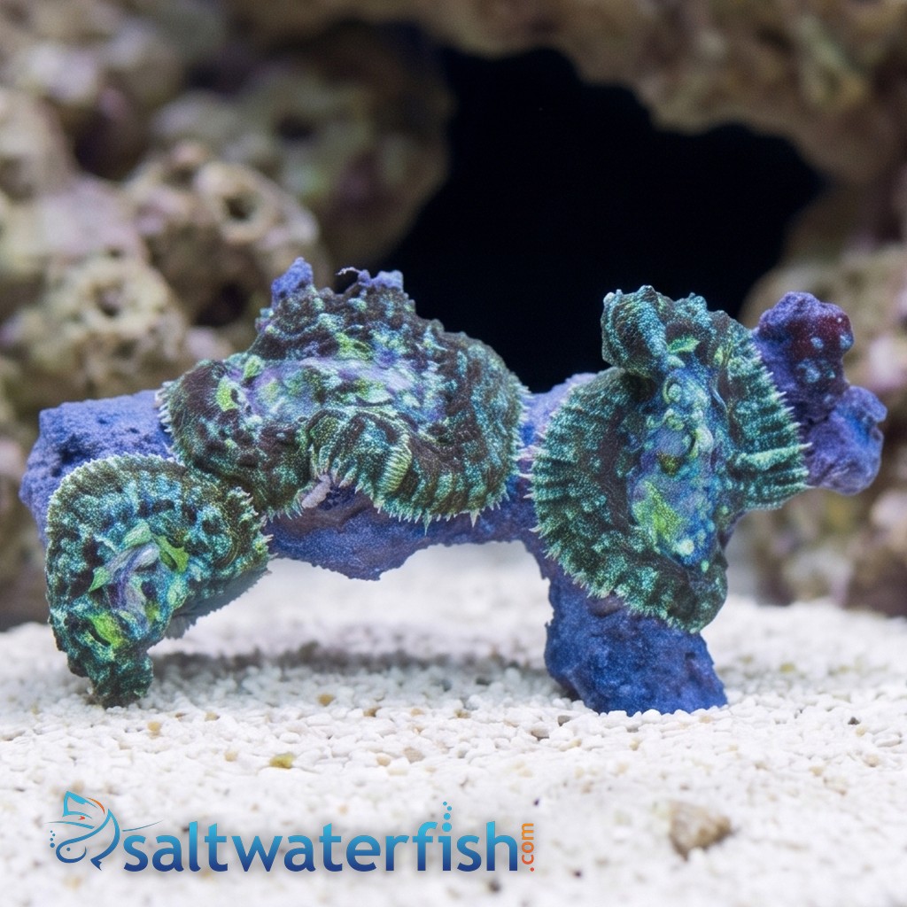 Bullseye Mushroom Coral Combo Rock - Aquacultured