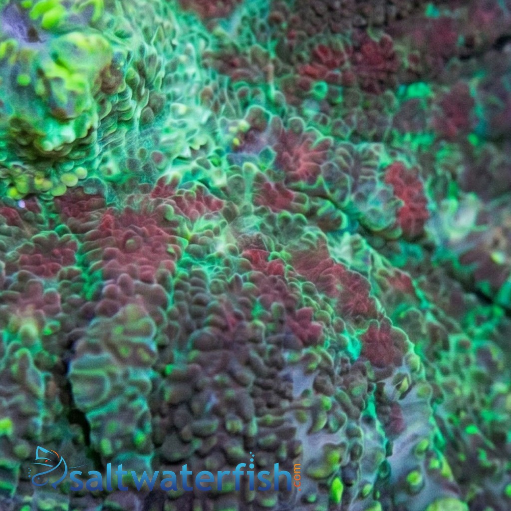 Tongan Bullseye Mushroom Coral: Colored  