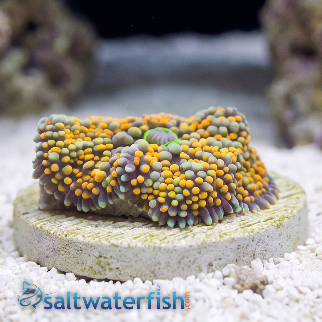Ricordea Mushroom: Orange and Green - Aquacultured