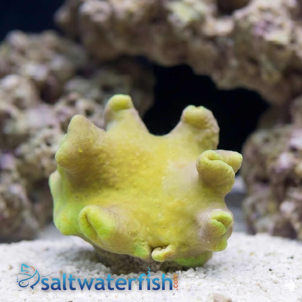 Toadstool Leather Coral:  Yellow