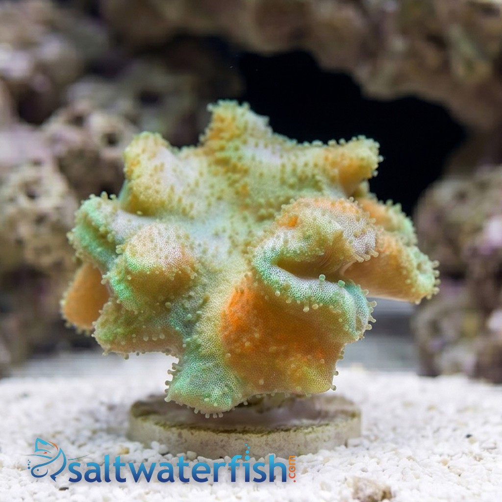 Leather Toadstool Coral: Yellow - South Pacific