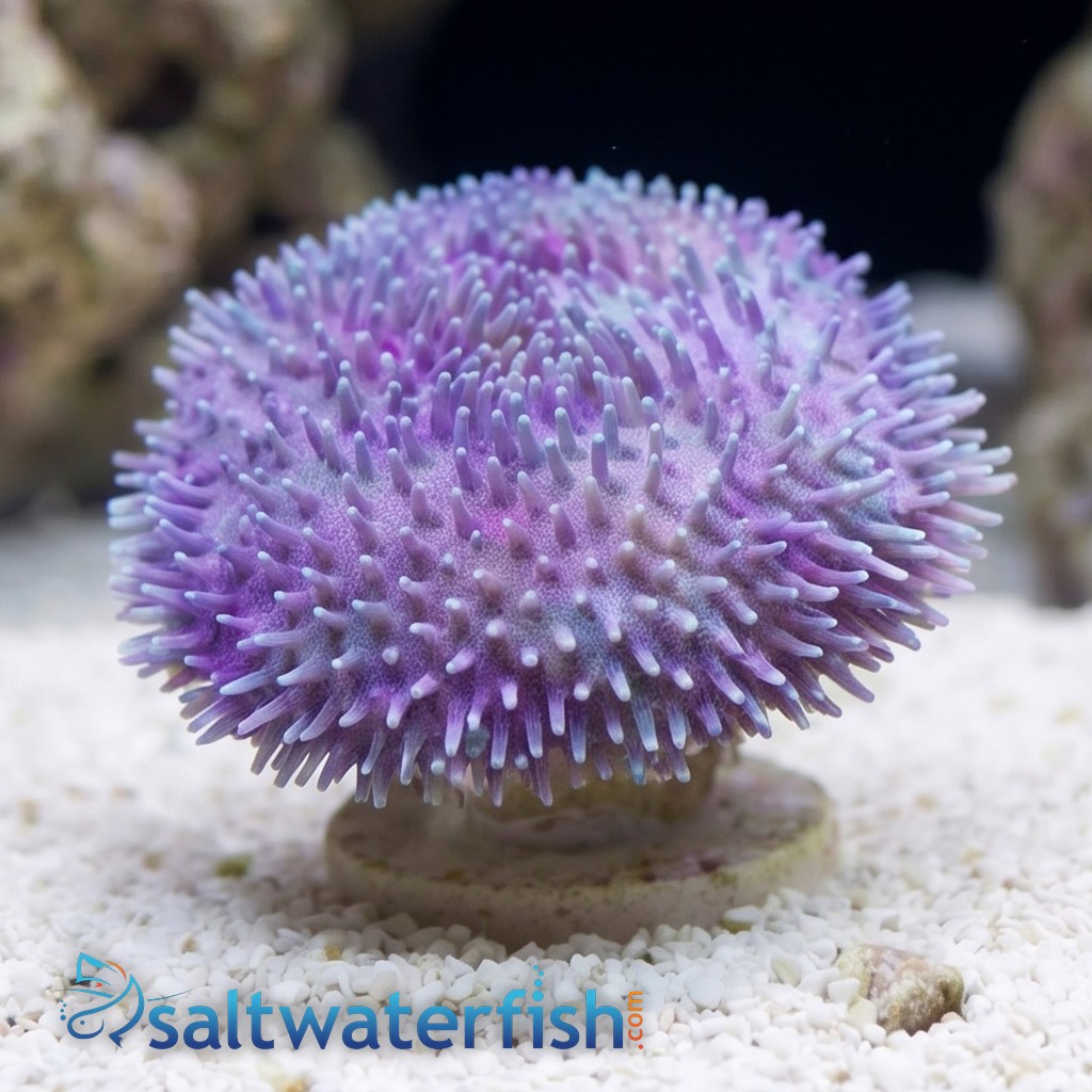 Leather Toadstool Coral: White/Yellow Polyp