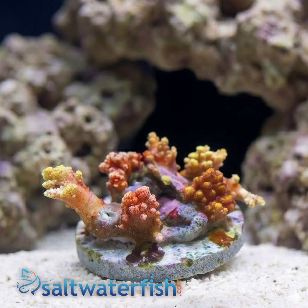 Soft Coral Tree : Orange/Yellow Colony - Indo Pacific