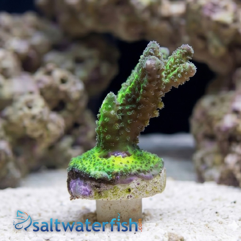 Birdsnest Yellow w/ Purple Polyp - Aquacultured