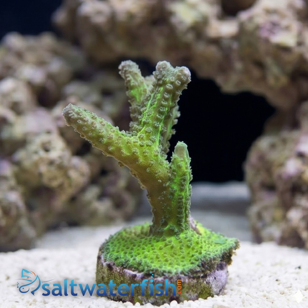 Birdsnest Yellow w/ Purple Polyp - Aquacultured