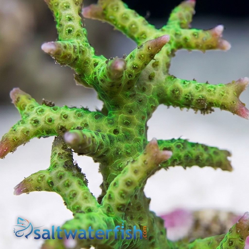 Birdsnest Yellow w/ Pink Tips : Ponape - Aquacultured