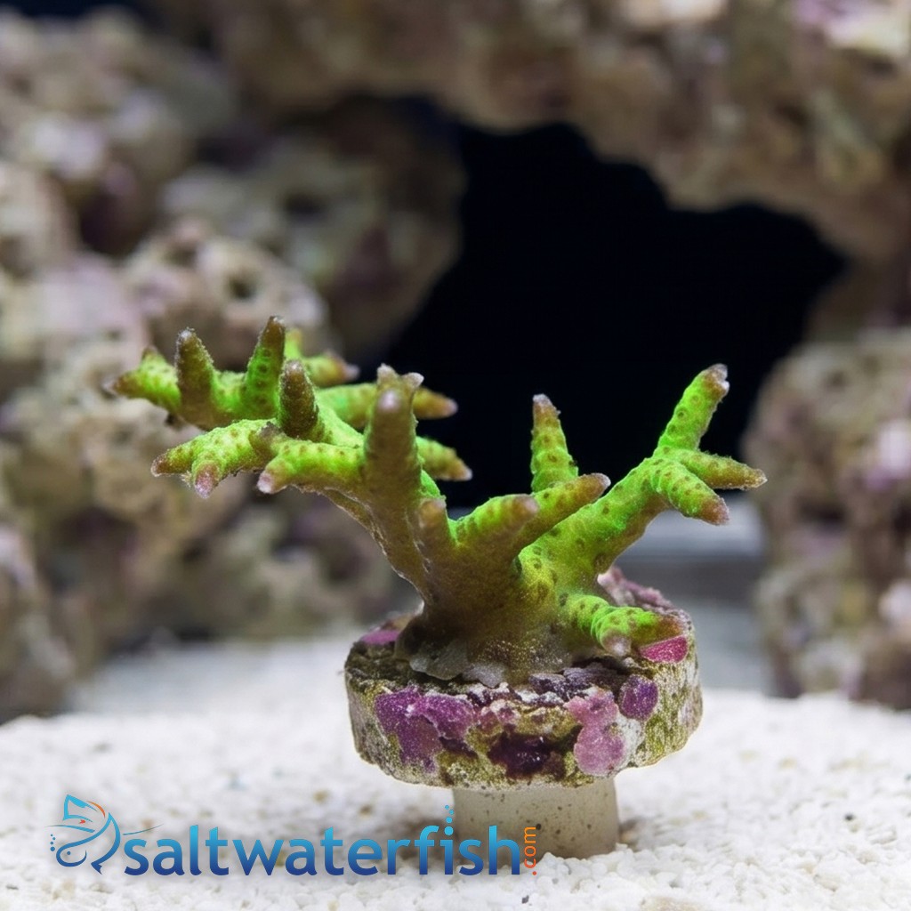 Birdsnest Yellow w/ Pink Tips : Ponape - Aquacultured