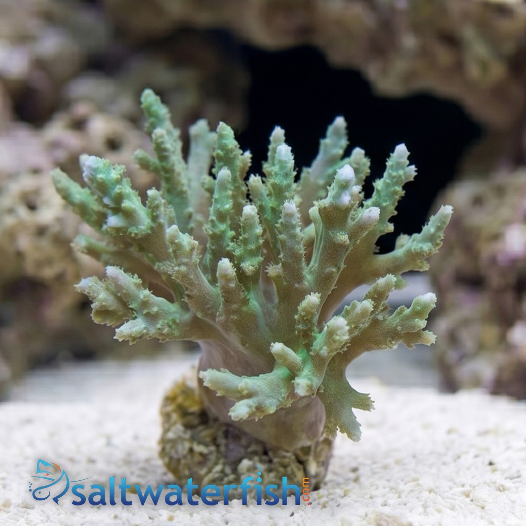 Sinularia Spaghetti Finger Leather Coral Mini : Green 
