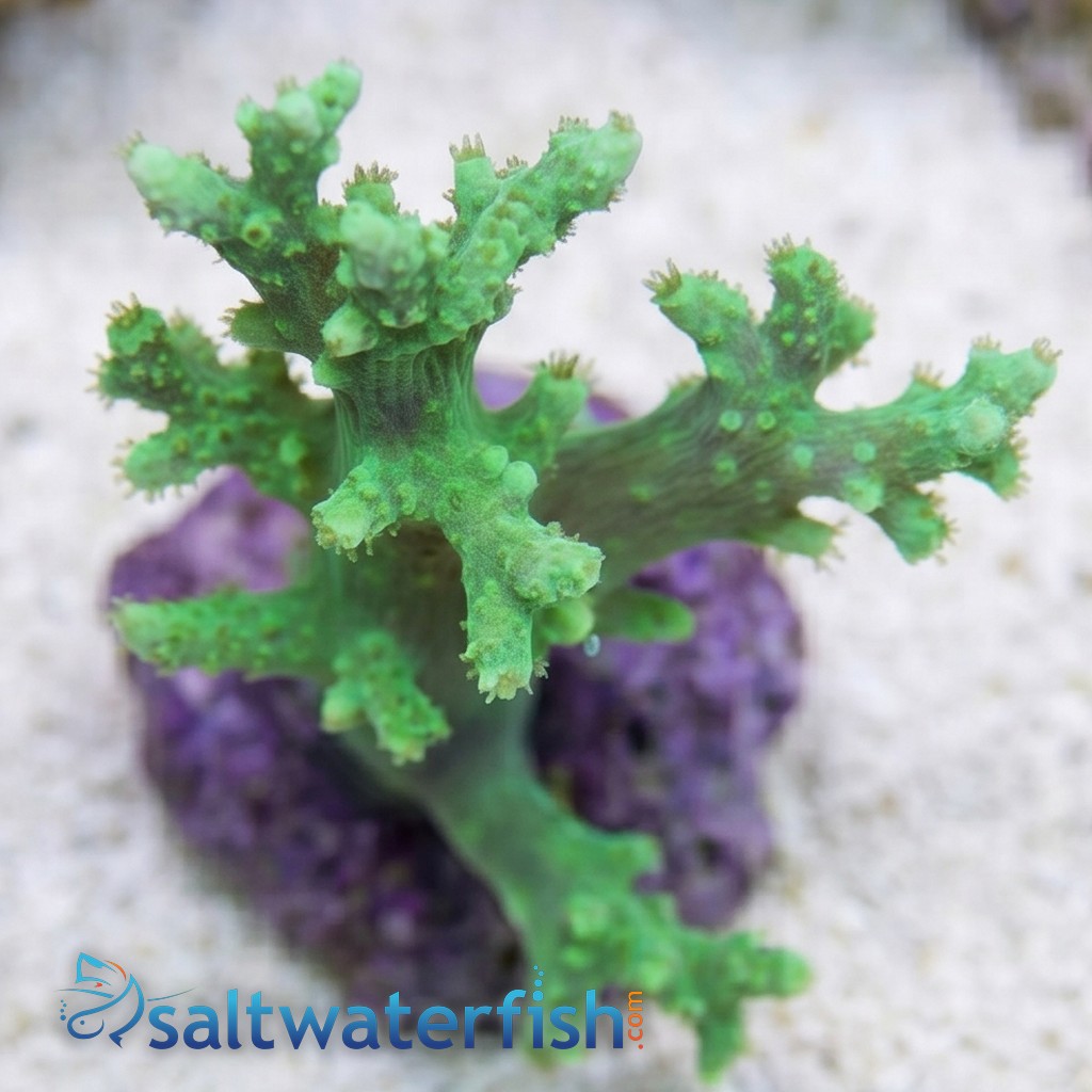 Sinularia Finger Leather Coral: Nano Green - Aquacultured