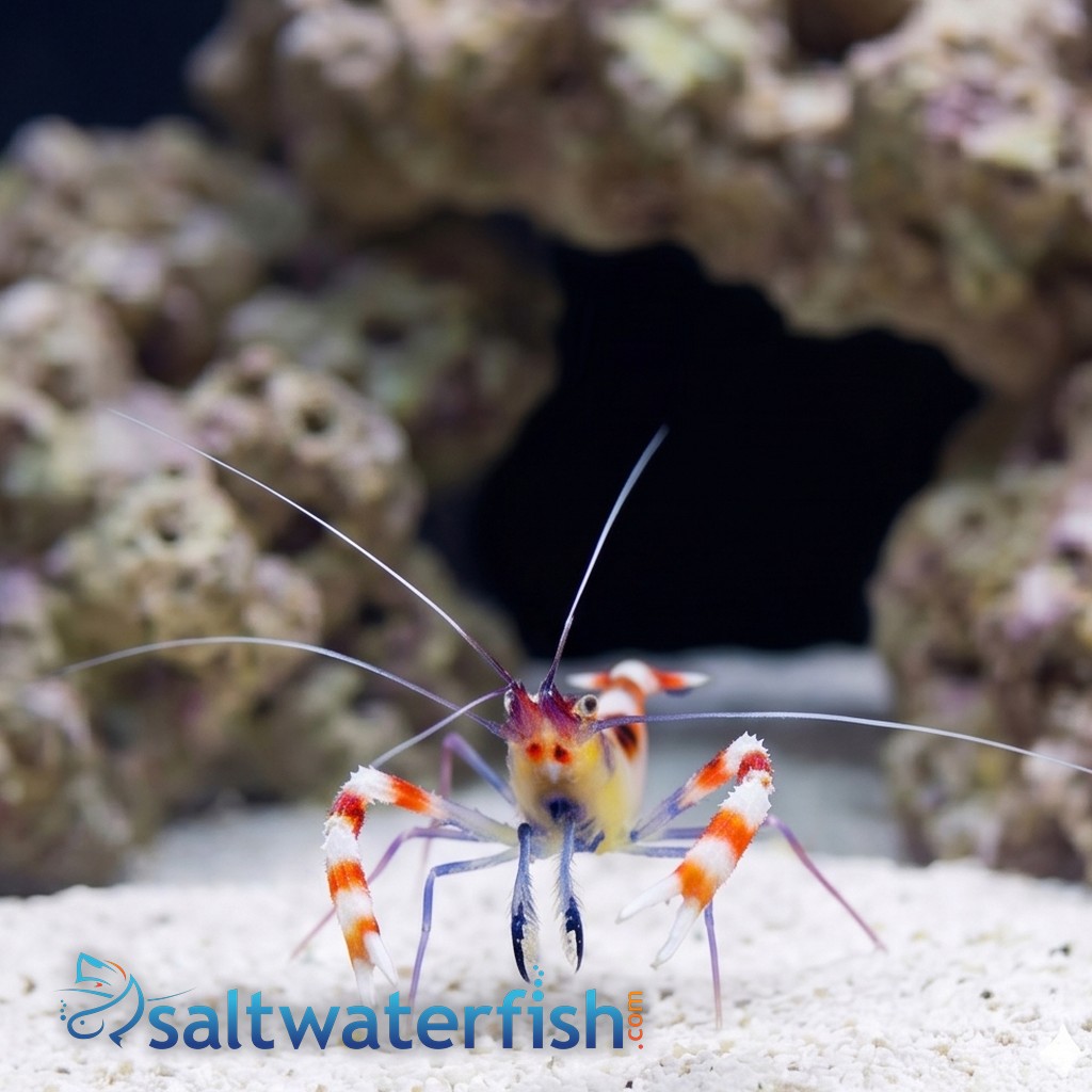 Coral Banded Shrimp: Yellow - Eastern Asia