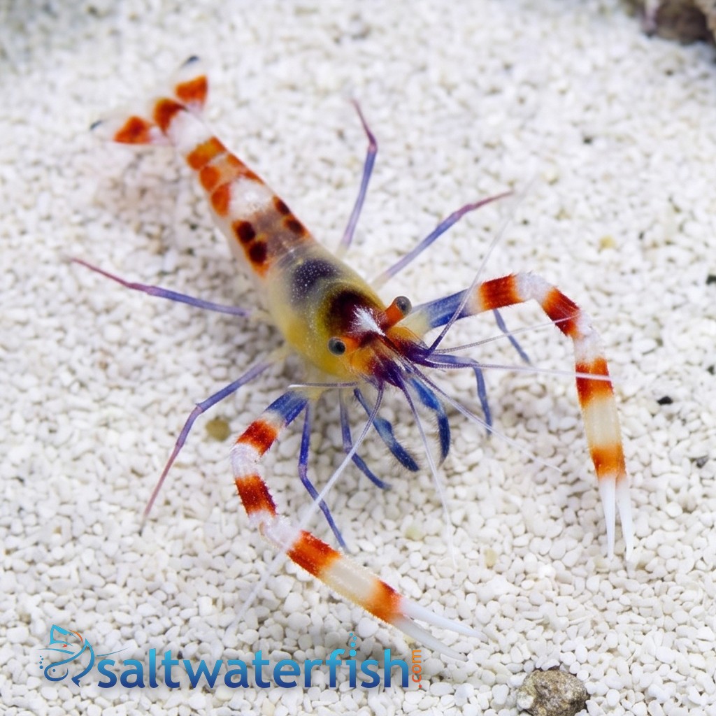 Coral Banded Shrimp: Yellow - Eastern Asia