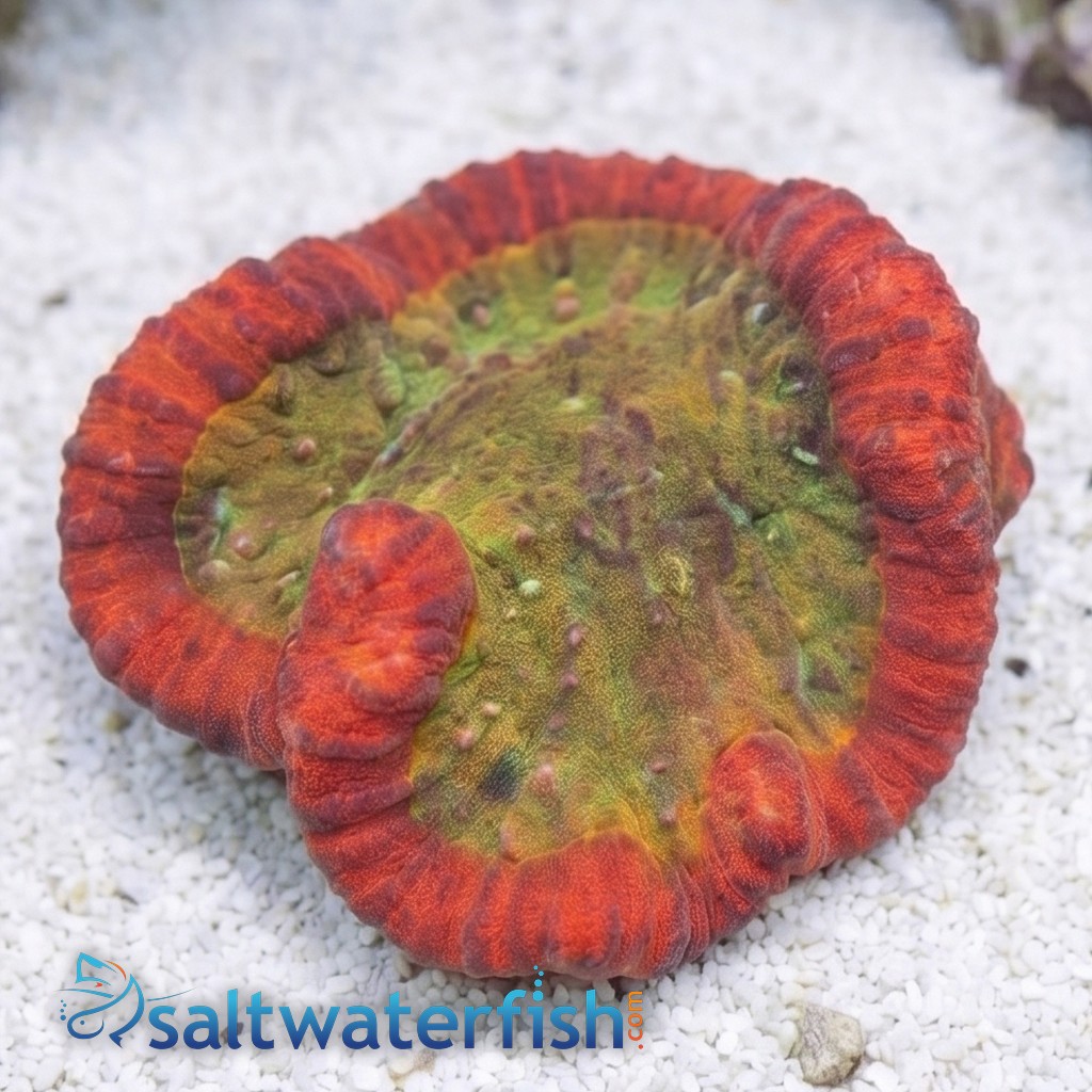 Symphyllia Brain Coral Dented Red w/ Orange Center - Aquacultured