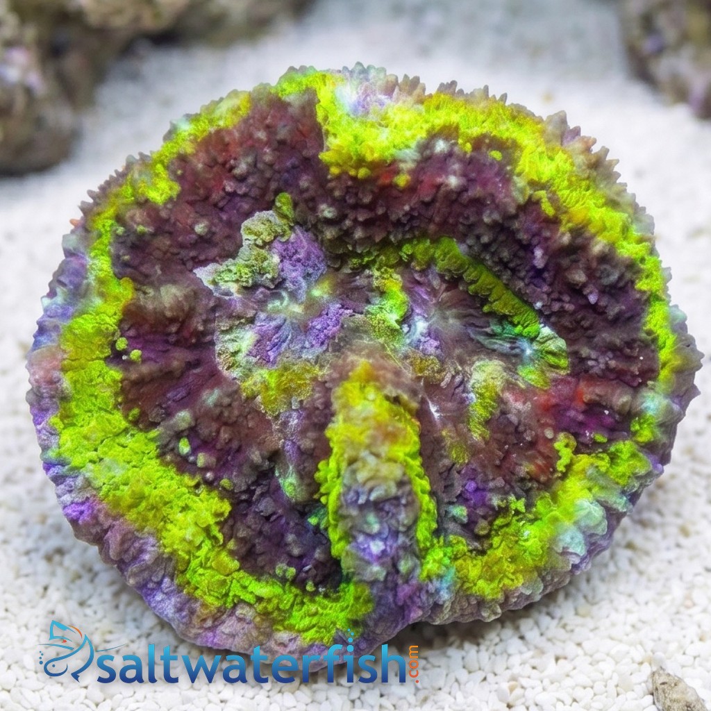 Symphyllia Brain Coral Dented Green - Aquacultured