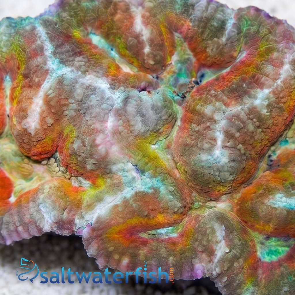 Symphyllia Brain Coral Dented Orange - Aquacultured