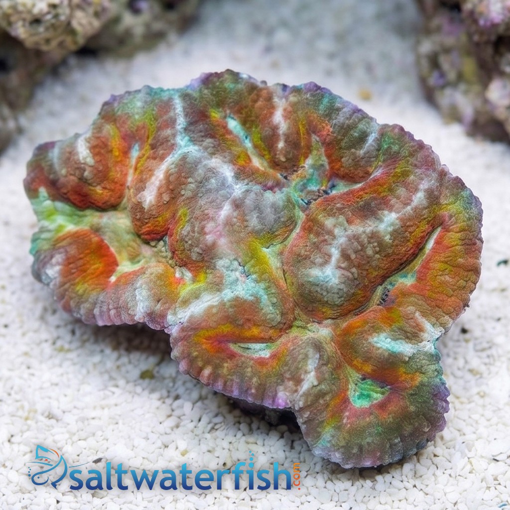 Symphyllia Brain Coral Dented Orange - Aquacultured