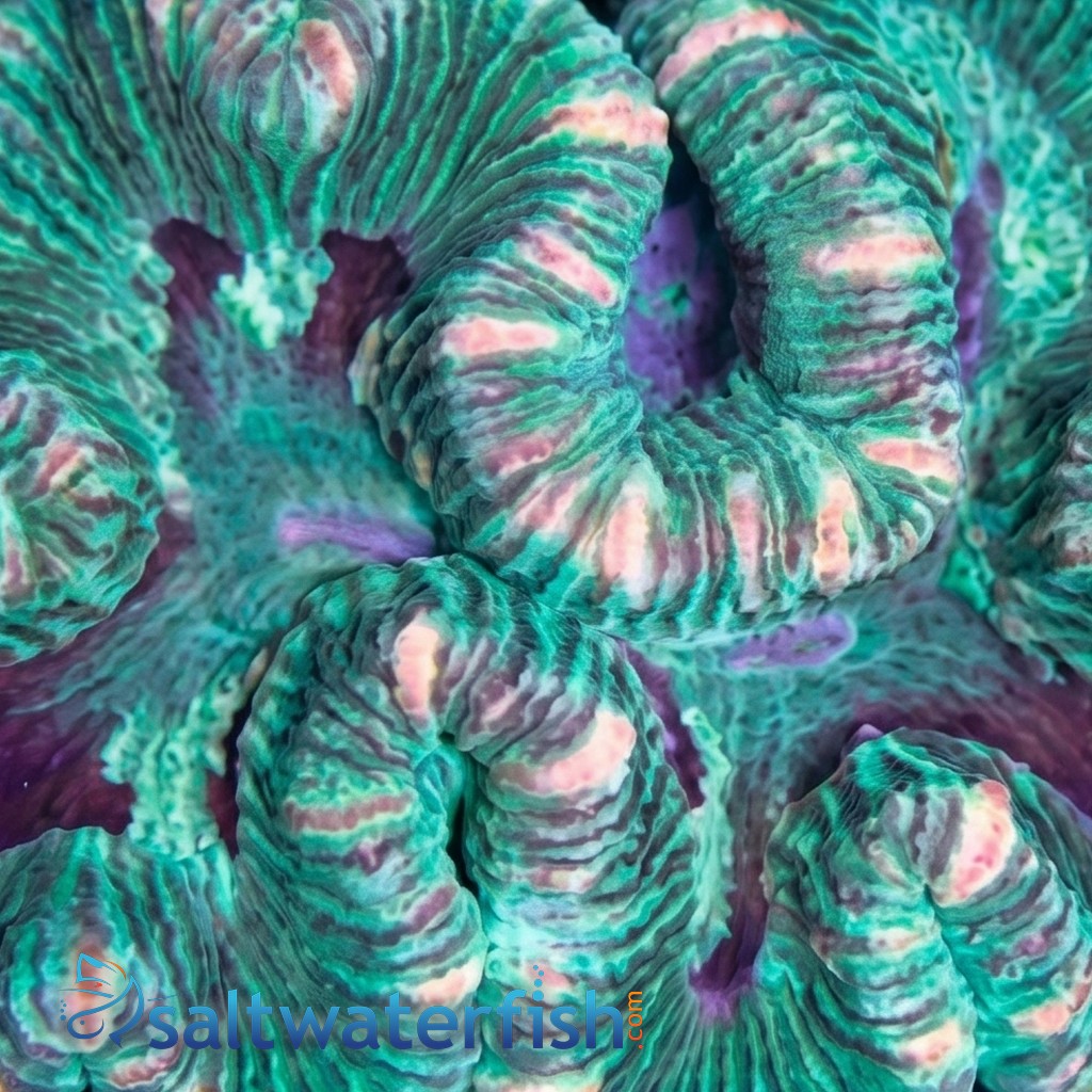 Brain Coral: Red and Metallic Green - Australia