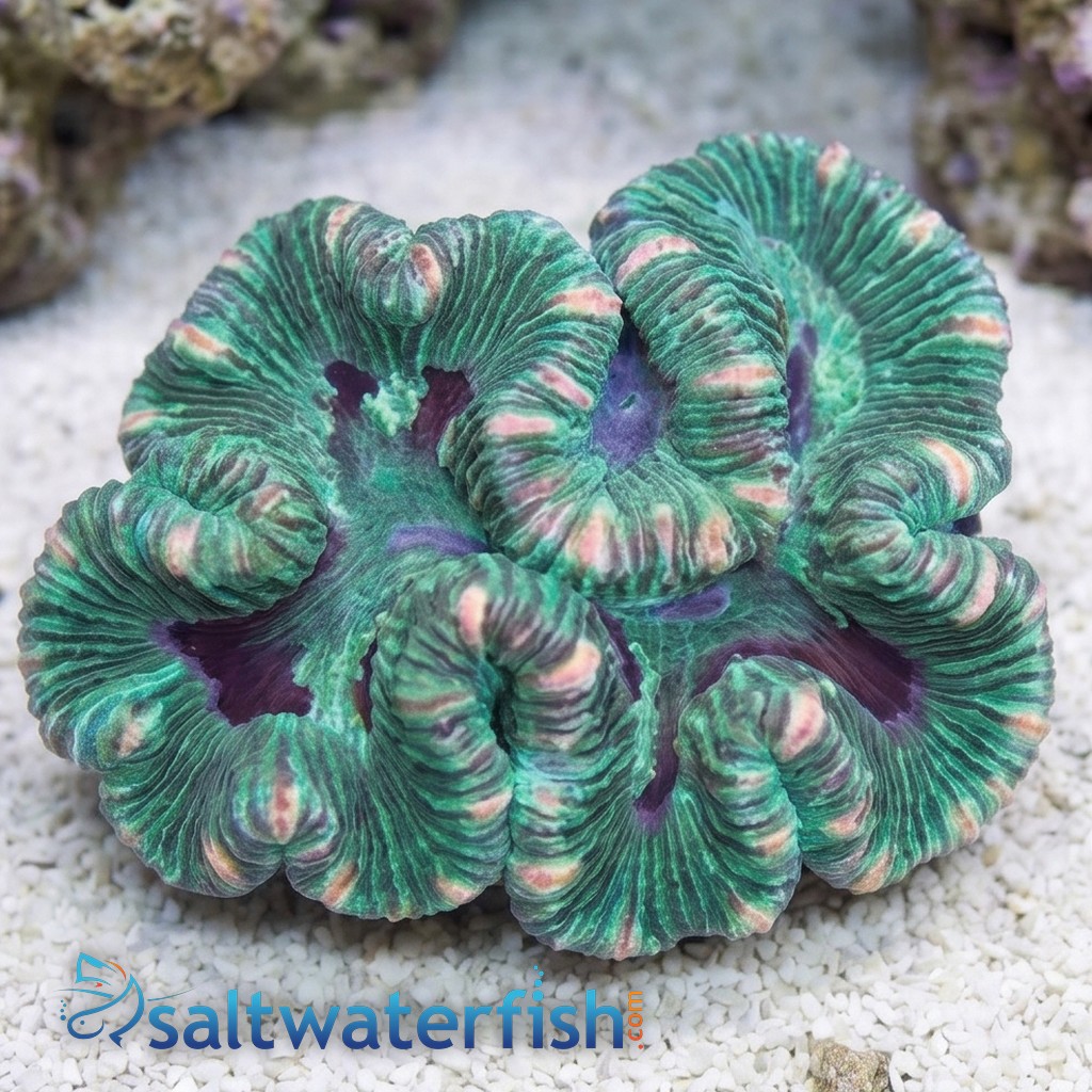 Brain Coral: Red and Metallic Green - Australia