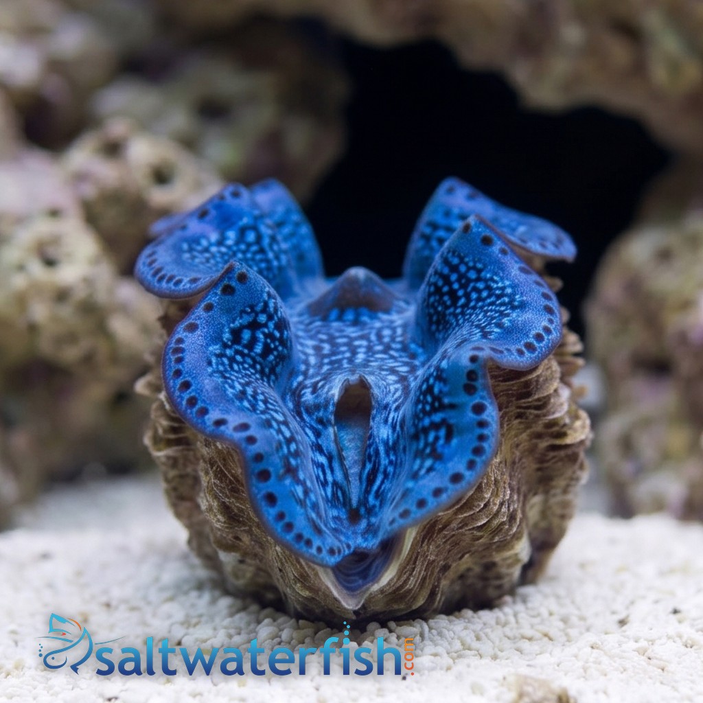 Maxima Clam: Turquoise : 1st Grade Fiji - Aquacultured
