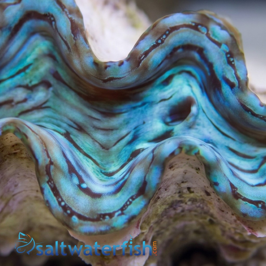 Squamosa Clam Blue/Green - Aquacultured