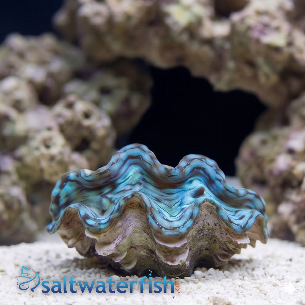 Squamosa Clam Blue/Green - Aquacultured