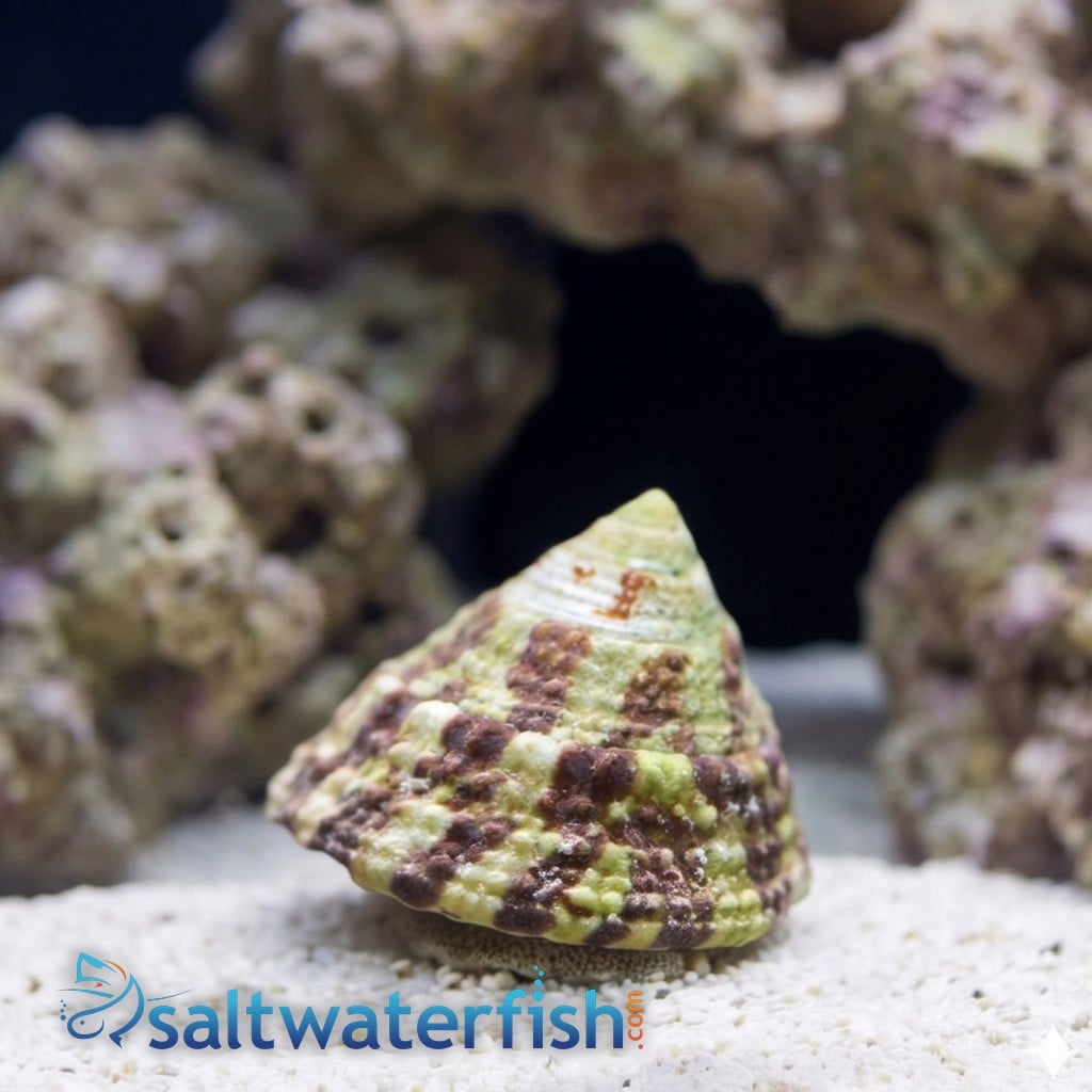 Trochus Snail : Black and White