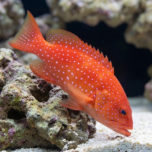 White Edge Lyretail Grouper 