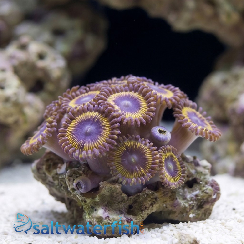 Zoanthid : Pink Lemonade - Aquacultured