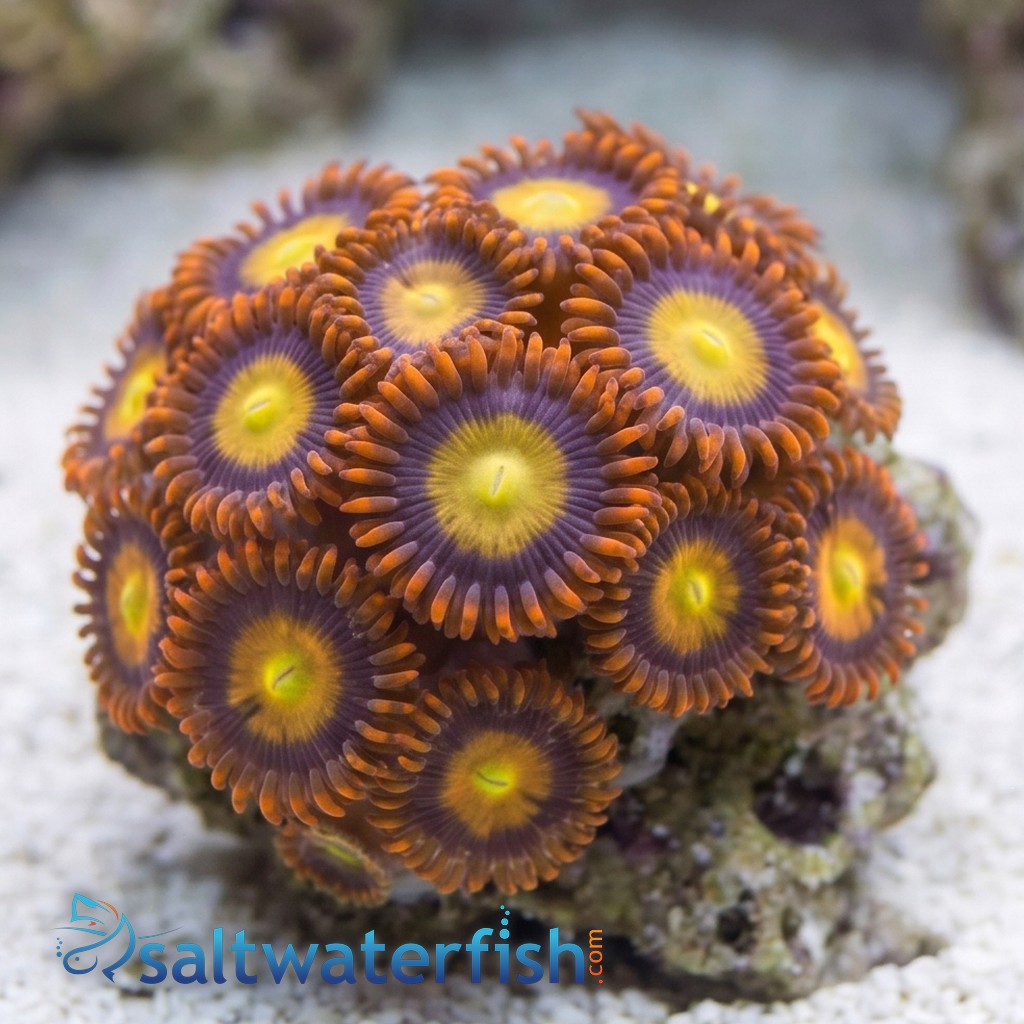 Zoanthid : Mandarin Orange - Aquacultured
