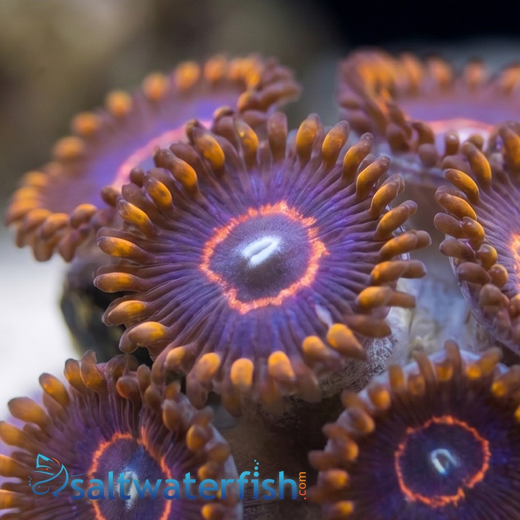 Zoanthid : Rainbow Hornet - Aquacultured