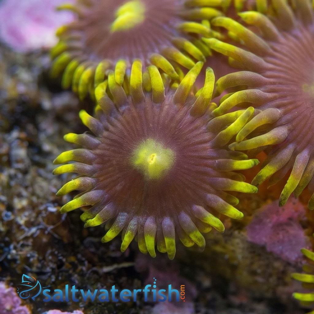 Zoanthid :  Sunbeam Shuriken - Aquacultured