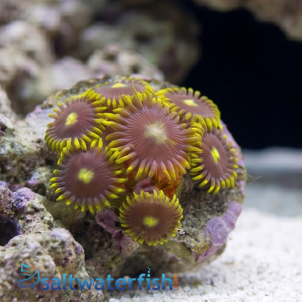 Zoanthid :  Sunbeam Shuriken - Aquacultured