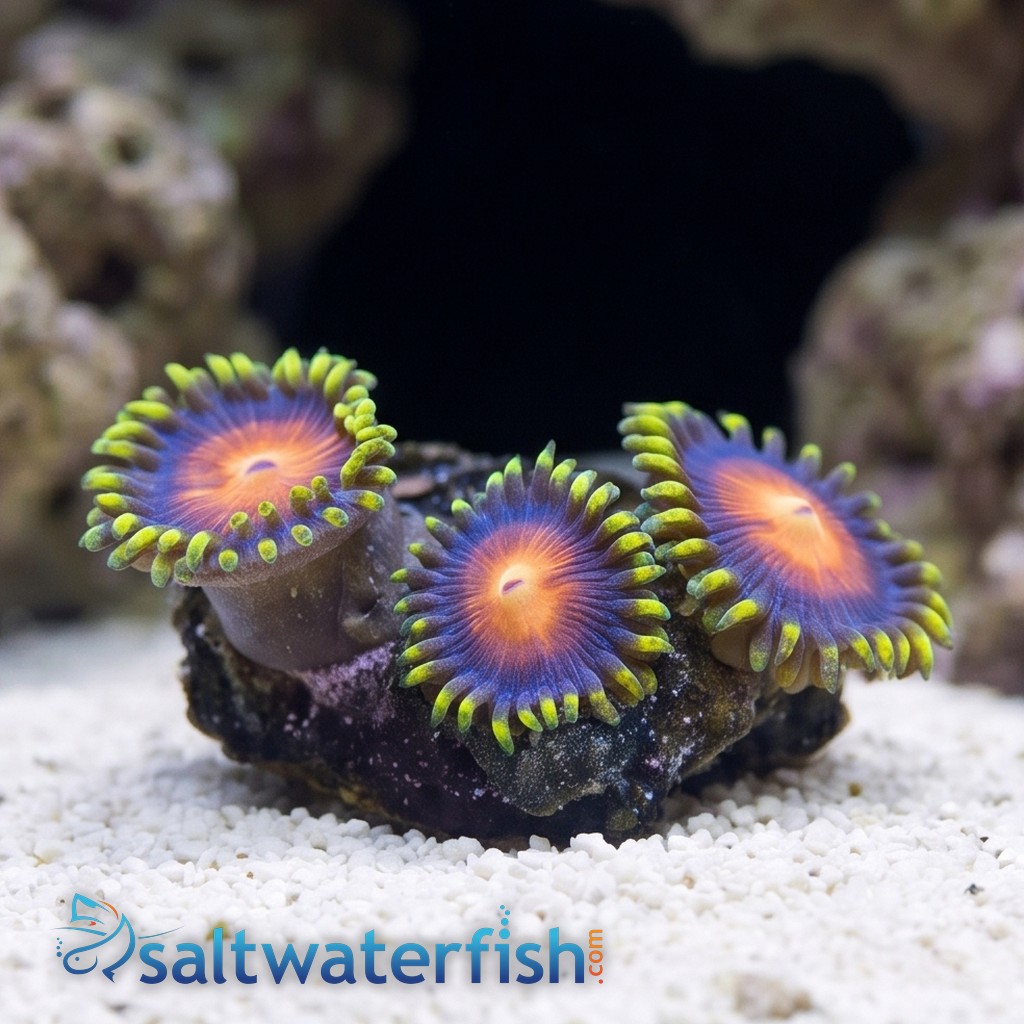 Zoanthid : Rising Sun - Aquacultured